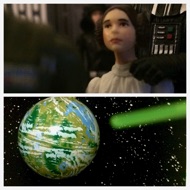 INTERIOR: DEATH STAR CONTROL ROOM. Princess Leia cringes as she watches the unimaginable happen. EXTERIOR: SPACE. The huge laser blast moves towards her homeworld. #starwars #anhwt #toyshelf